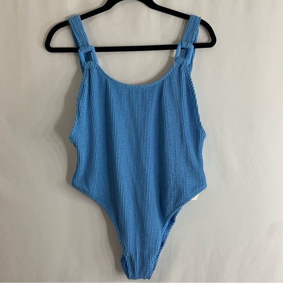 aerie Other - NEW Aerie Shimmery Crinkle Birthday Scoop Cheekiest One Piece Swimsuit, size XL